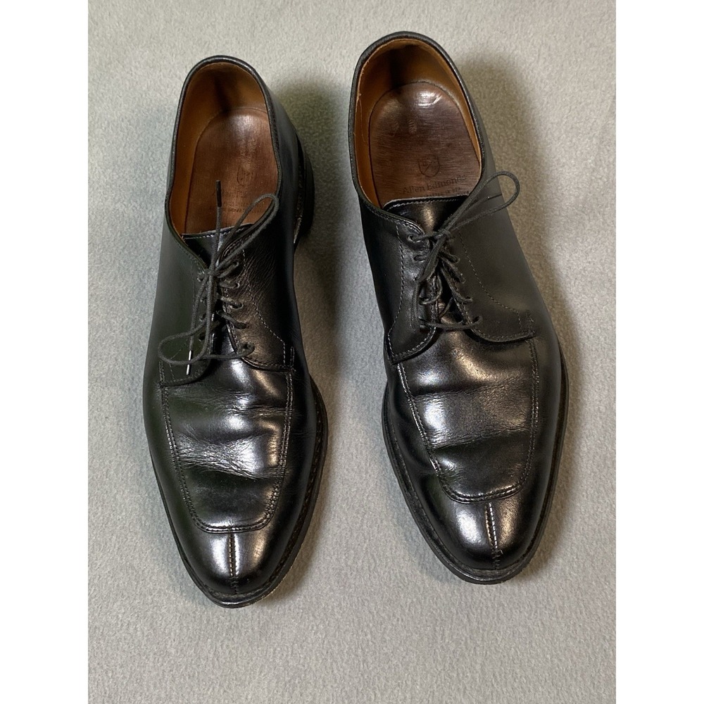 Allen Edmonds Mens Delray Oxford Size 11 D Black Split Toe Blucher Dress Shoe